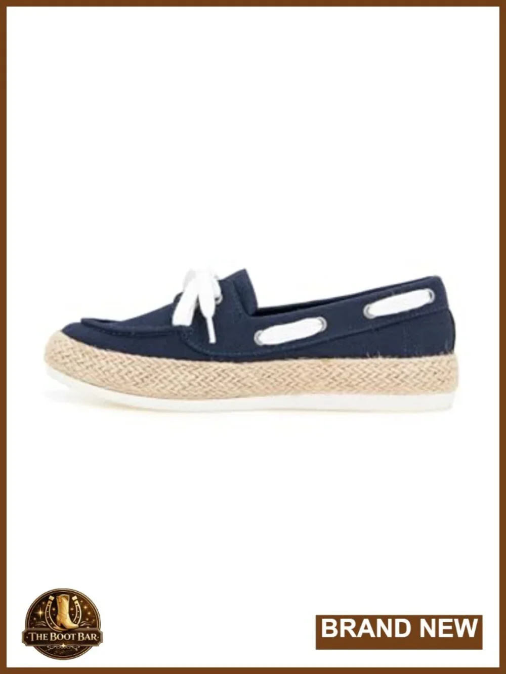 Canvas Boat Sneakers with Raffia Wrap Detail